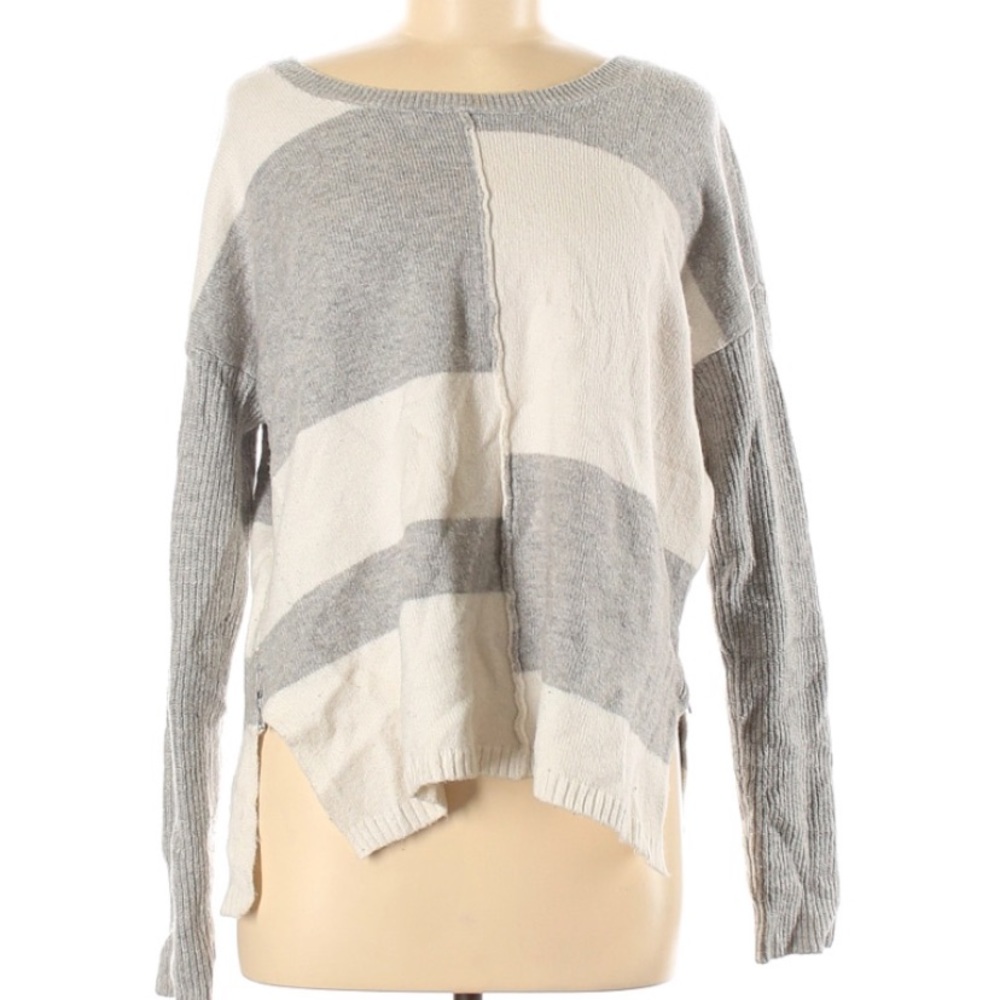 Calving Klein Asymmetrical Print Sweater